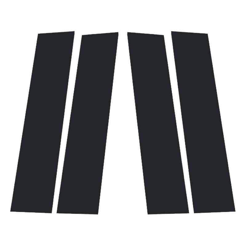 

6 шт., подходит для Isuzu D-Max 2015-2021, глянцевый черный материал из поликарбоната, зеркальный эффект, центральная часть окна двери автомобиля, средняя часть стойки стойки, накладка на стойку колонки