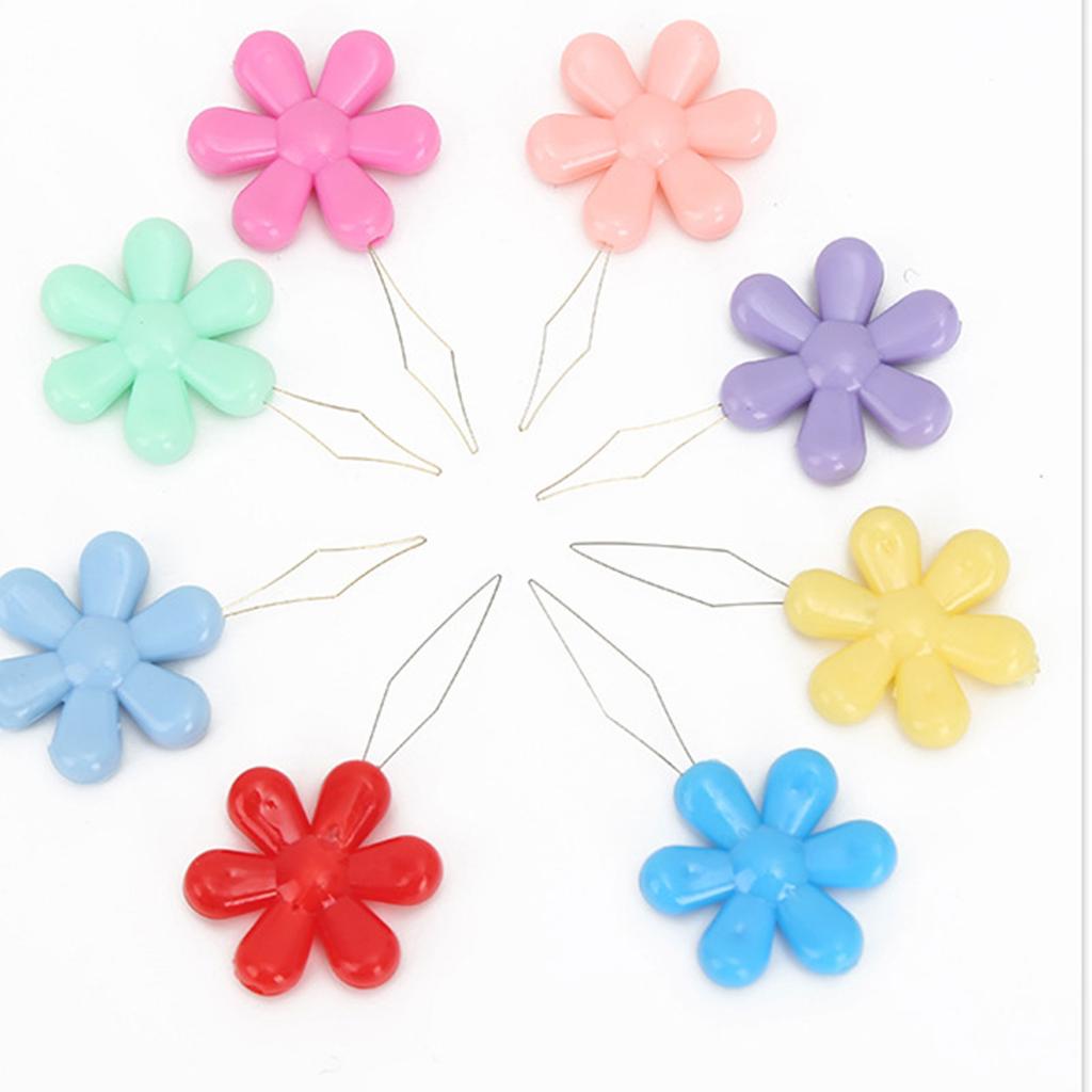 100 Pcs Flower Needle Threader Needle Threading Tool Sewing Accessories for Large Eye Needle Hand DIY Sewing