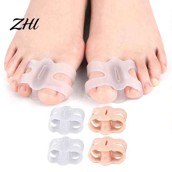 Bunion Relief for Men Women 1 Pair Silicone Toe Separators Women, Breathable Double Hole Spacers Overlapping Toes And Hallux Valgus Correction,