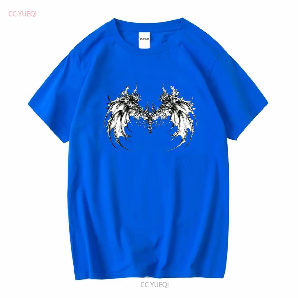 Cyber Sigil Angel Wings T Shirt Gothic Clothes Sigilism Goth Agel Y2K Grunge Trad Whimsigoth Long or Short Sleeves Vintage