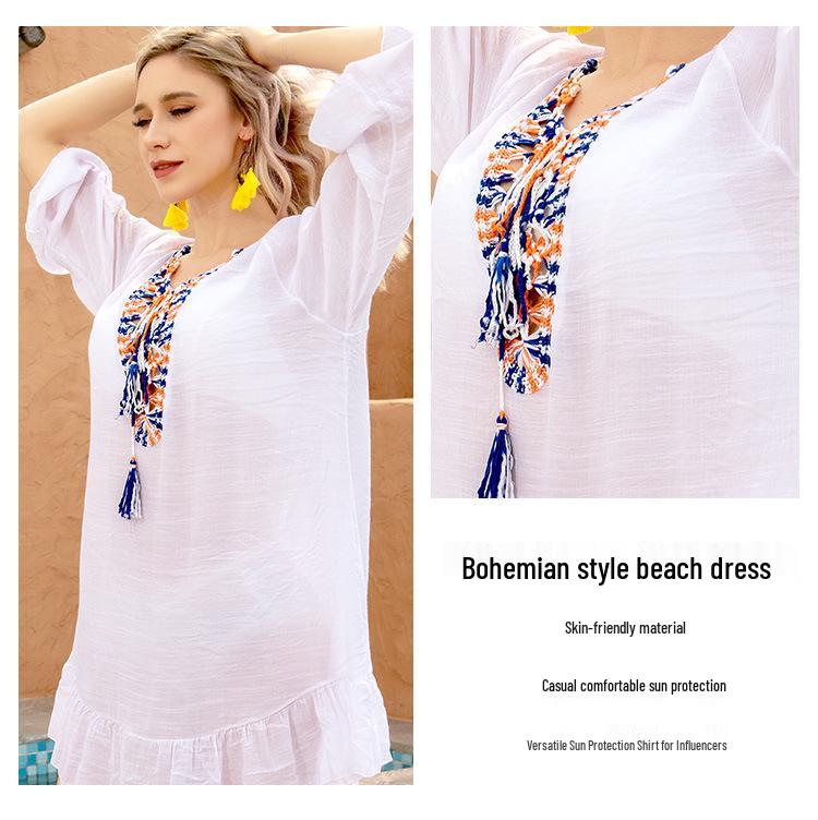 2025 Summer Plus Size Handmade Bikini Beach Cover-up Women's Clothing