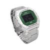 Casio W-218HD-3AV Standard Digital Watch, Men's, Cheap Casio Chippukashi, Metal Band, Silver x Green, Inverted LCD, Overseas Model