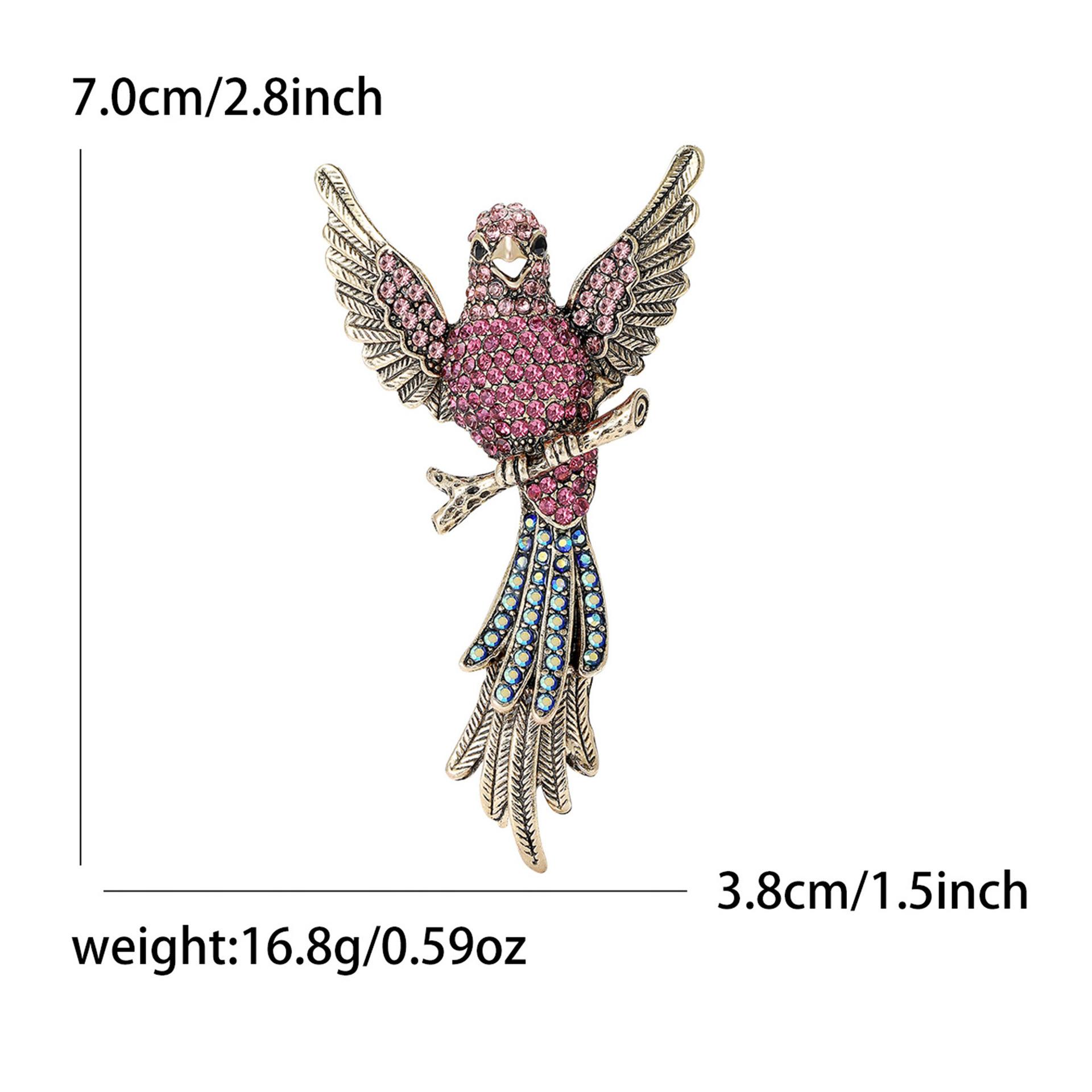 Women Men Crystal Hummingbird Brooch Badges Pins Classic Animal Buckles Accessories