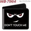 Cool Dark Funny Eyes Print Wallet Cute Short Student Coin Purse Folded Card Holder 1pcs