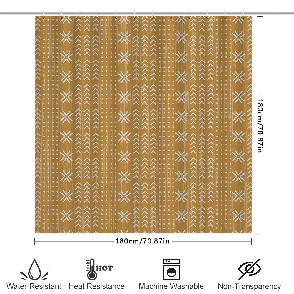 Geometric Pattern Waterproof Shower Curtain Bathroom Curtain Shower Curtain Simple And Stylish Waterproof And Moisture-Proof