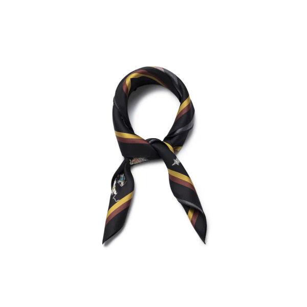 [wooyoungmi] Black Traditional Graphic Silk Scarf W263AC01681B