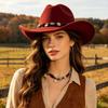 Roll Up Brim Cowboy Hat Wide Brim Wide Brim Hat Cool Cropped Jazz Hat  for Women & Men