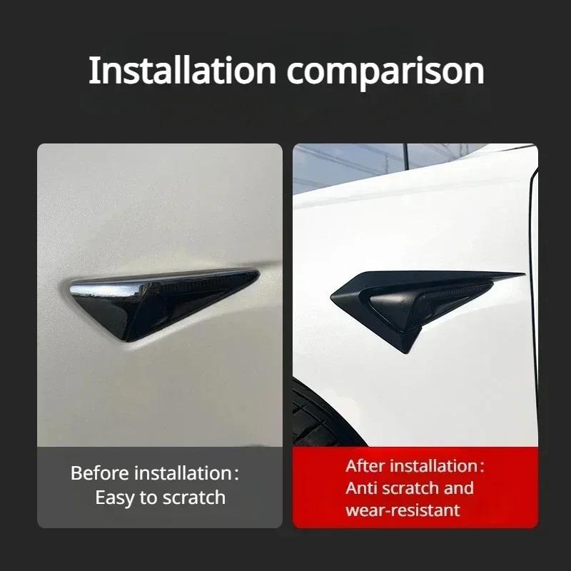 Car Side Camera Protection Cover for Tesla Model 3 Body Kit ABS Carbon Fiber Decoration Sticker Car Modification Accessories