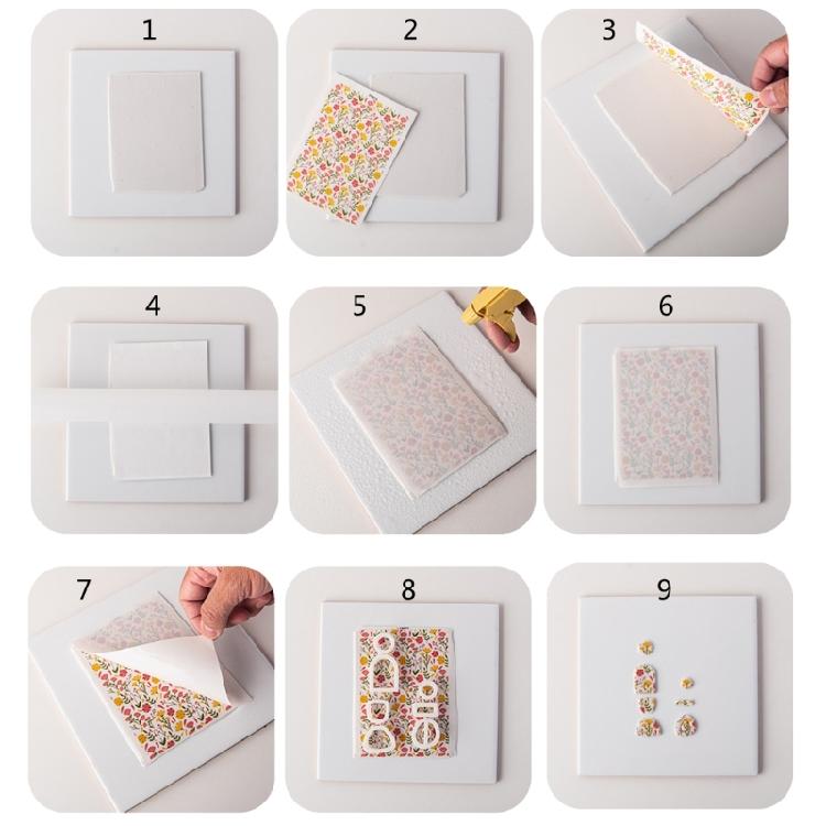 Clay Cutter and Floral Clay Transfer Paper Water Soluble Floral Transfer Sheet