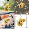 Flat Acrylic Surface Pendant With Cartoon Bee Hat And Carrying Backpack Design