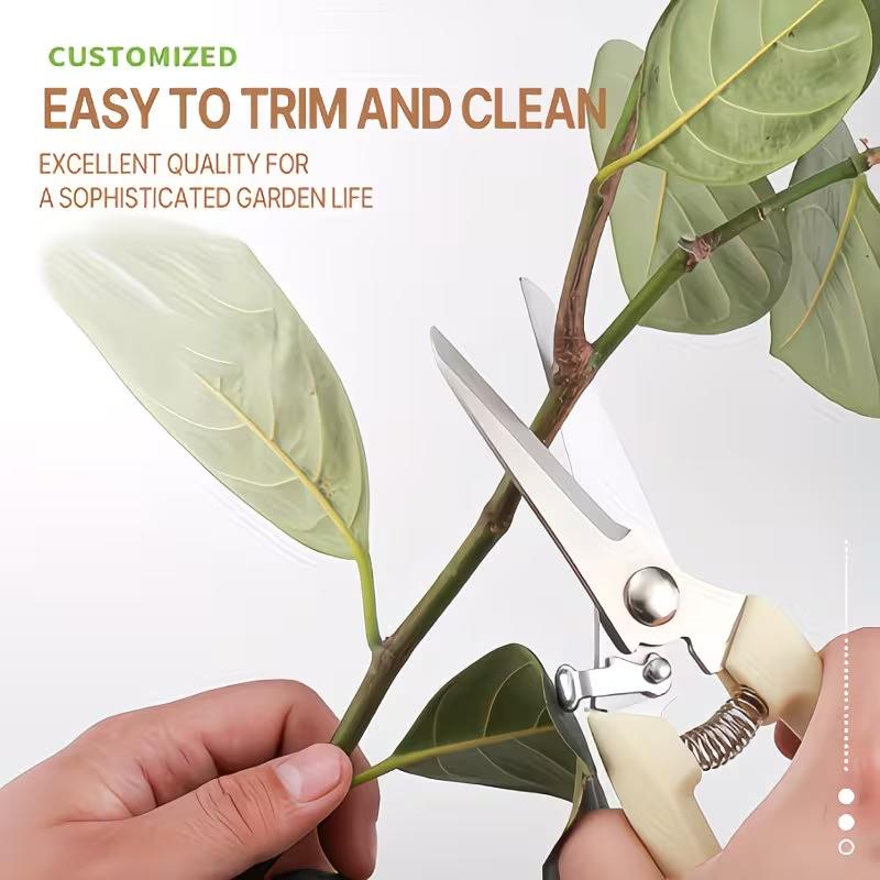 Heavy Duty Pruning Shears Garden Scissors Stainless Steel Bypass Pruner for Trees, Flowers, Bonsai and Gardening Use