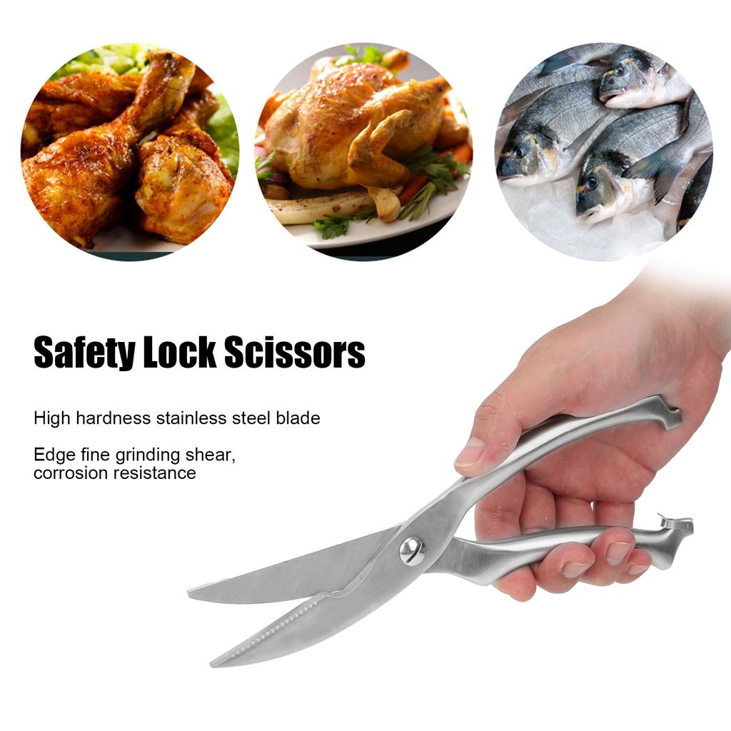 Stainless Steel Shears Scissors Lock Heavy Duty High Hardness Thickening Scissors