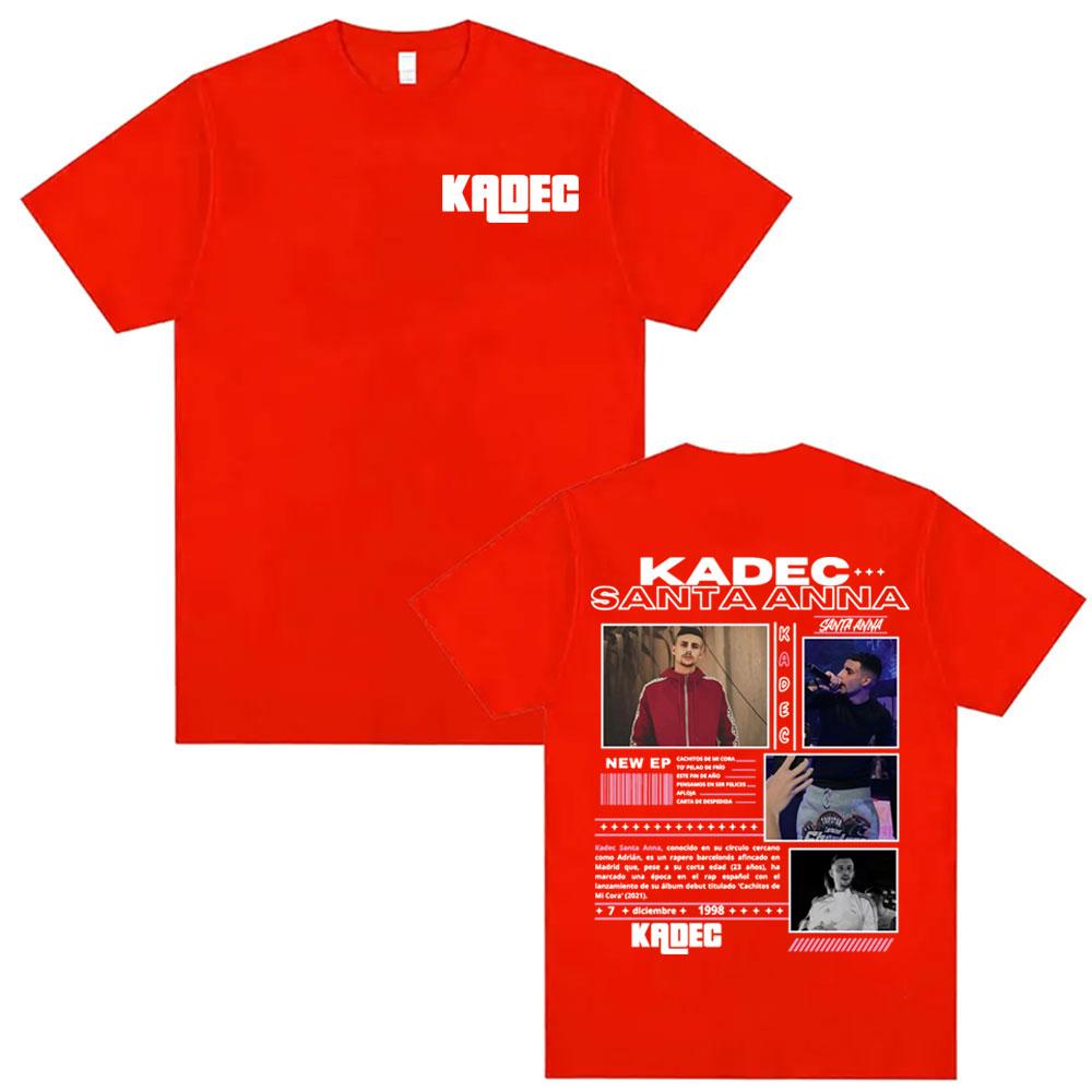 2025 Summer Rapper Kadec Santa Anna Tour Men Women High Quality  Oversized T-shirts Vintage 100% Pure Cotton Printed T-shirt