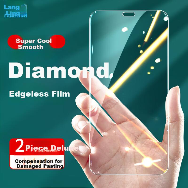 2 Pieces Tempered Glass Screen Protector for IPhone Xs Max/11 Pro Max, Non-Edge Full Coverage Anti-Drop HD Glass Film for IPhone Xs Max/11 Pro Max