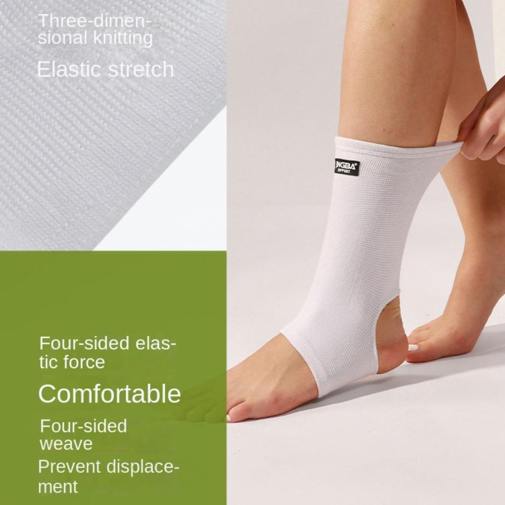 White Ankle Support Nylon Achilles Tendon Brace New Compression Strap Pain Relief