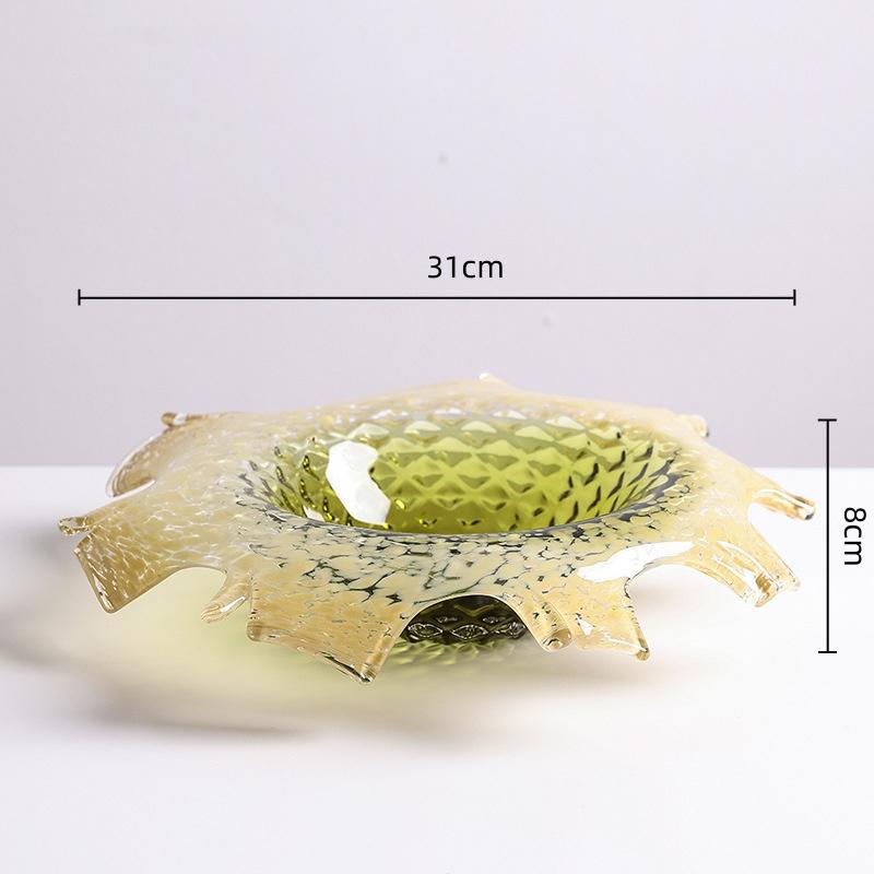 

Glass Vase Color Gradient Flower Vase Fruit Plate Desktop Storage Container Snack Plate Terrarium Home Decoration Accessories