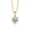 S925 Silver Heart Moissanite Necklace - Elegant Light Luxury Clavicle Accessory for Women