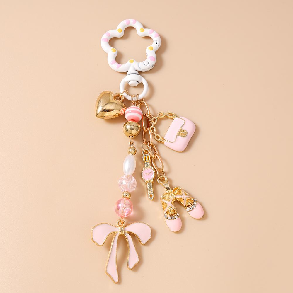 Fashion Bowknot Keychain Simulation Handbag Shoes Key Ring Pendants for Women Girls DIY Handmade Jewelry Gifts