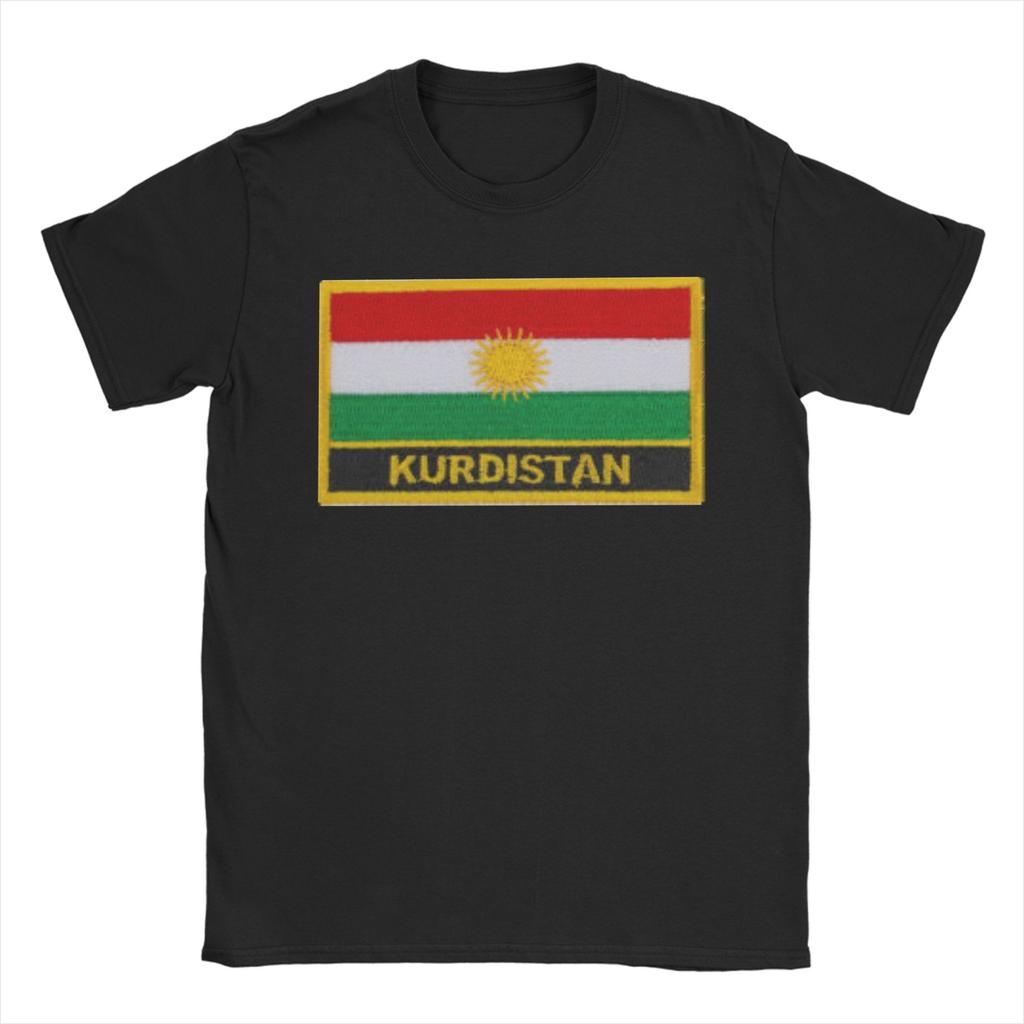Kurdistan Flag Map  Cotton TShirt For Man Summer  Y2K Retro T Shirts Breathable Harajuku Tee Shirt Oversized Hot Sale Tops