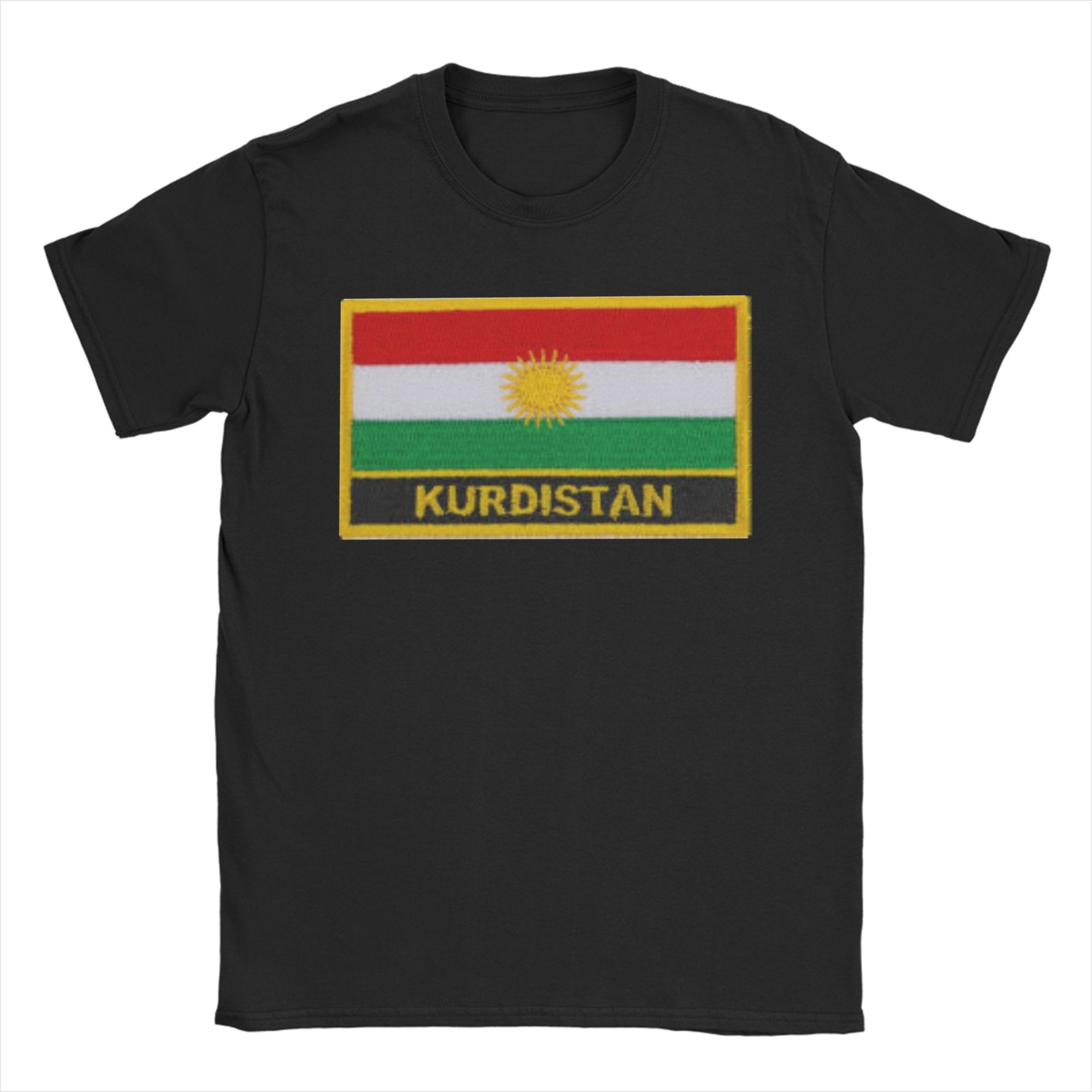 Afrin Kurdistan Flag Map TShirt Summer Trendy Cool T Shirts Man 100 Cotton O Neck Plus Size Top Tees Short Sleeves Classic Tops S