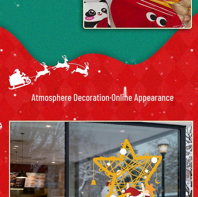 Creative Christmas Snowflake Window Stickers - Festive Electrostatic Decorations for Glass and Doors