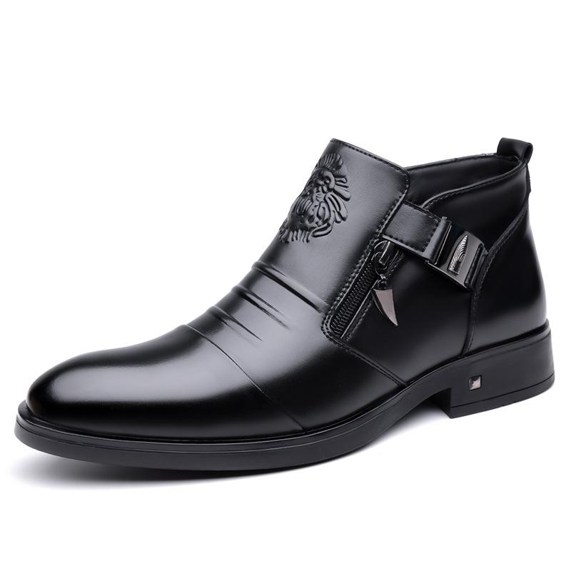 Men All Season Boots Pointed Toe Leather Casual Comfortable Comfortable Wear For Daily Use Durable Material With Good Quality
