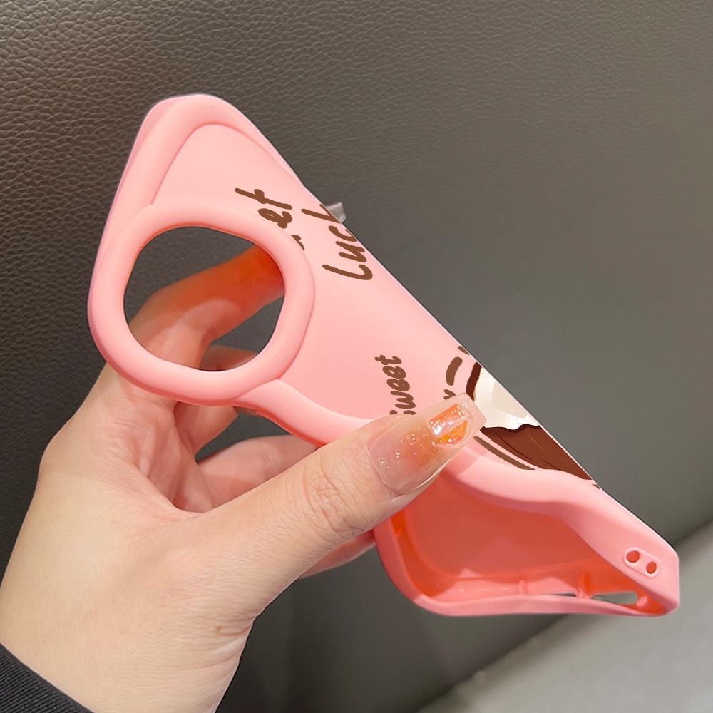 Painted Pattern Big Wave Edge Soft Silicone Material Macaron Phone Case Shockproof Protective Rubber Casing for iPhone Huawei Honor Infinix Tecno