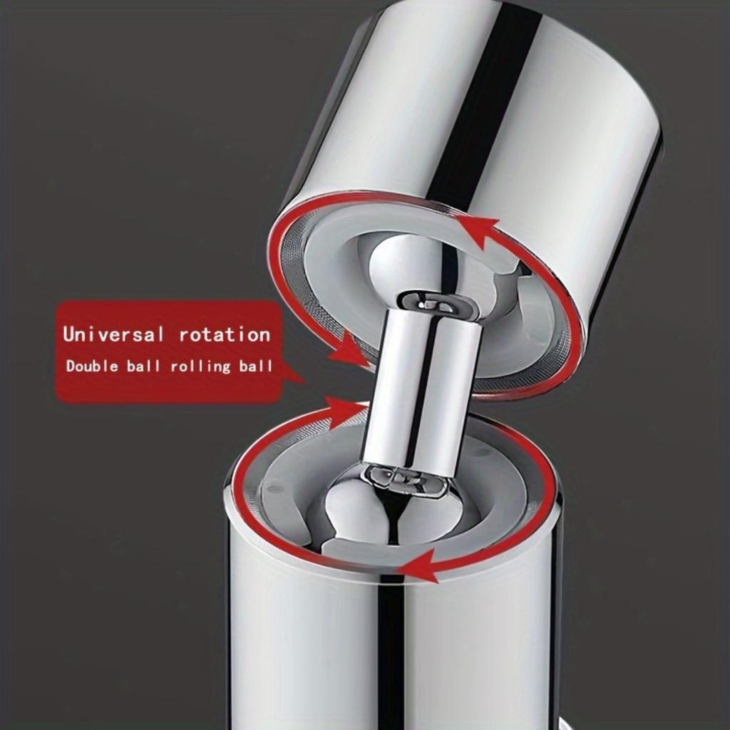 Three Mode Rotary Kitchen Faucet Bubbler with Nozzle - Multi-purpose, High-pressure, Splash Proof Design, Suitable for Bathroom and Sink Use