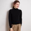 Women's 100% Pure Cashmere Sweater - Autumn/Winter Thick Half-High Collar Knit Base Layer, Loose Slimming Short Style