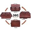 Men's Genuine Briefcase Vintage Leather Messenger Bag Shoulder Laptop Bag