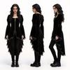 Medieval Tailcoat Halloween Gothic Vampire Lace Up Mens Costume, Renaissance Wedding Tuxedo, Vintage Court Style,Standard Size