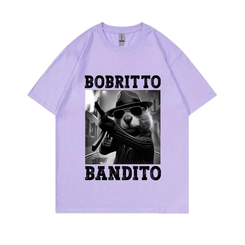 Bobritto Bandito Funny Beaver Meme T-shirt Men's Clothing Summer O-Neck Short Sleeve Tees Casual Humor Tops Cozy Cotton T Shirts