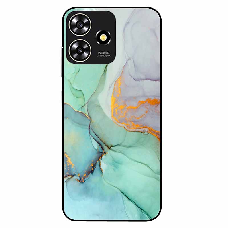 For ZTE Blade A73 4G Case 6.6'' Para Silicone Soft Cool Print Marble Phone Cover for ZTE BladeA73 A 73 4G Shockproof TPU Bags