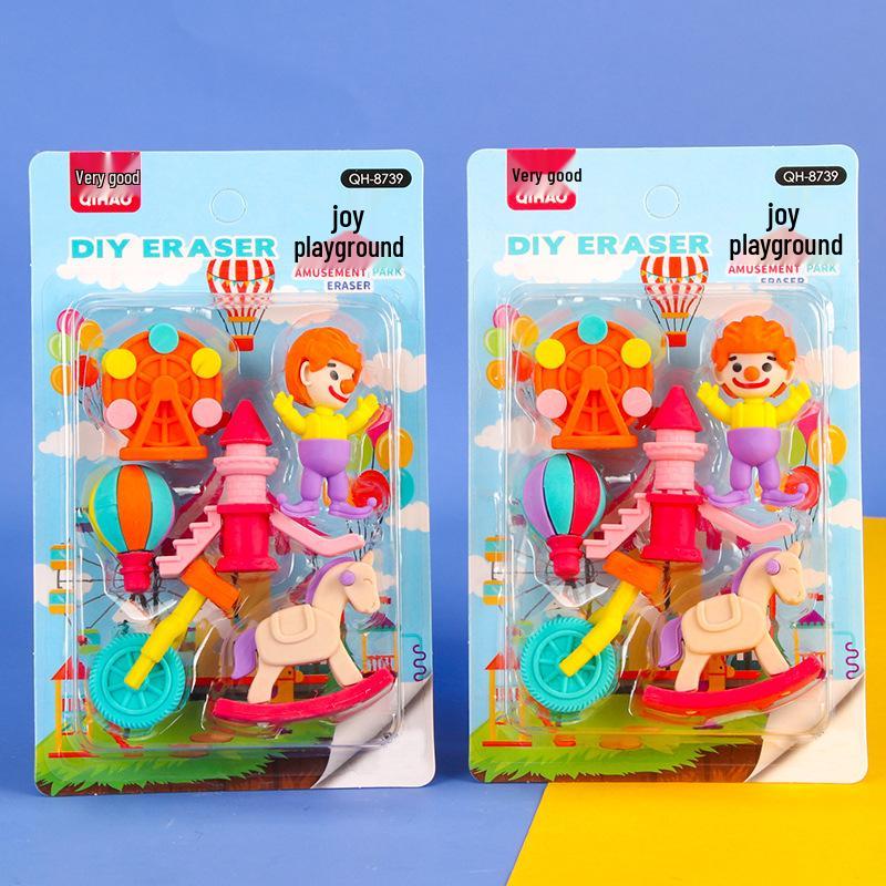 Adorable Cartoon Mini Eraser Set for Students – Perfect Back-to-School Gift