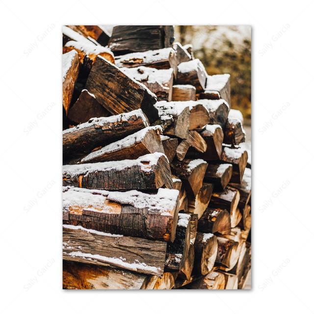 Pictură pe pânză cu peisaj de zăpadă de iarnă Postere și imprimeuri cu reni din lemn de mesteacăn alb Poze de artă de perete pentru camera de zi