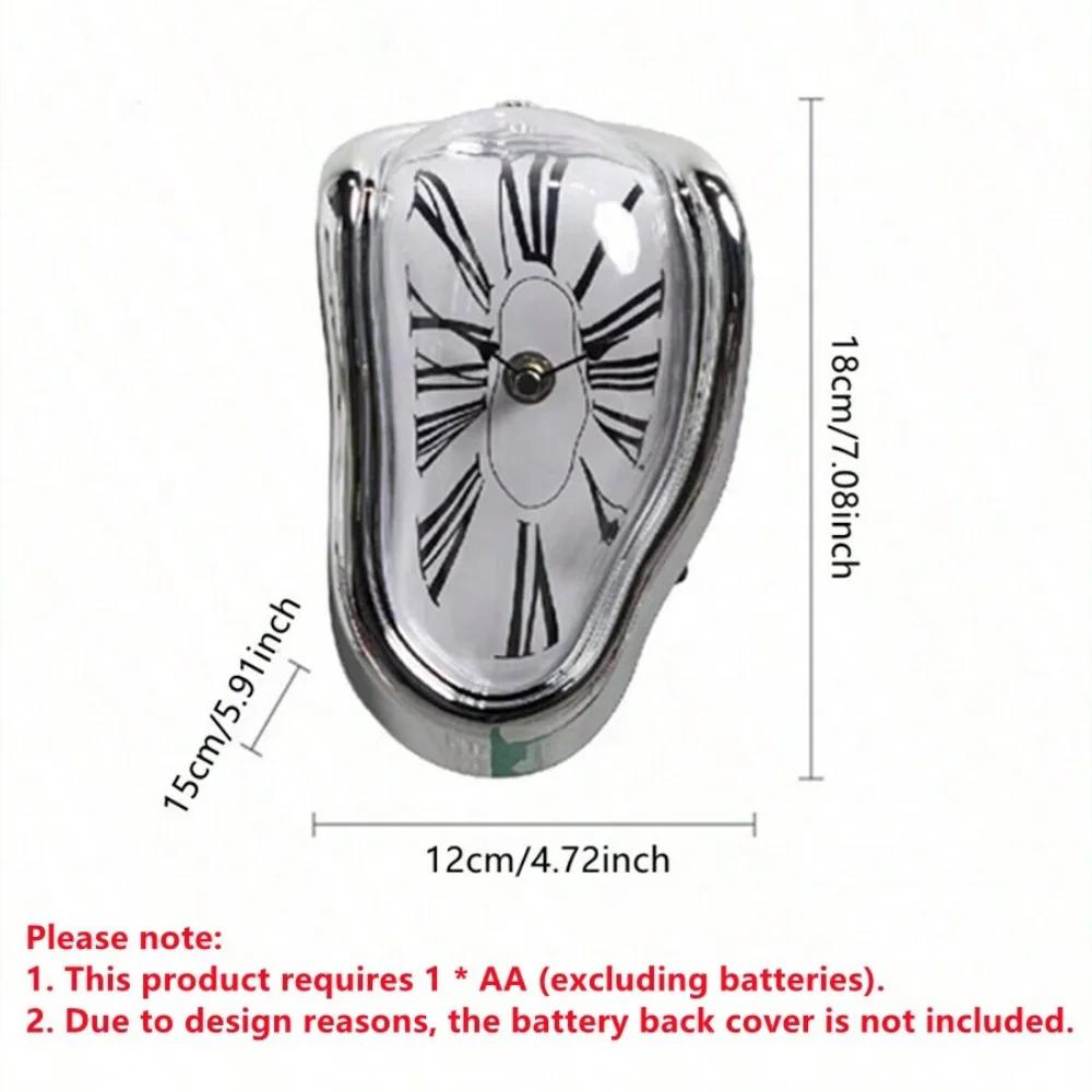 Surrealistic Melting Clock Silent Melting Wall Clock Salvadoran Dali Style Decorative Roman Digital Clock Retro Wall Clock