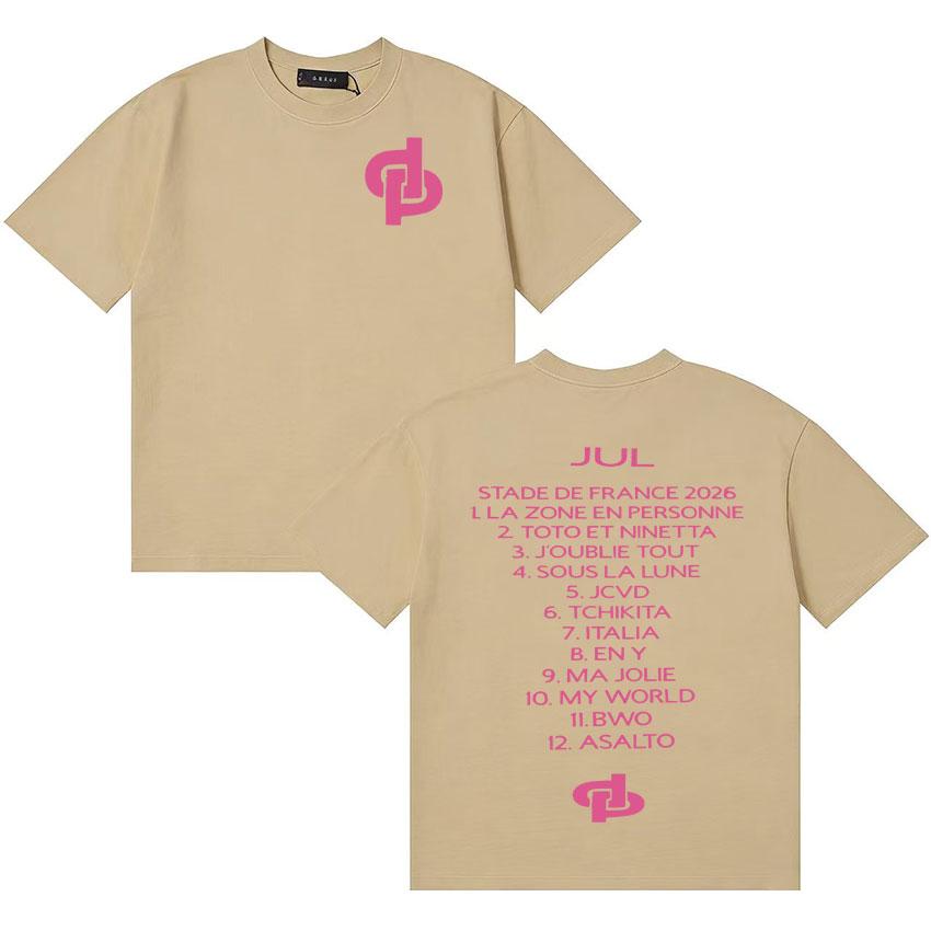 France Rapper Jul 2026 Tour Songs List Tshirts Unisex Women Summer Fashion Oversized Tshirt Cotton Shortsleeved Casual T Shirt