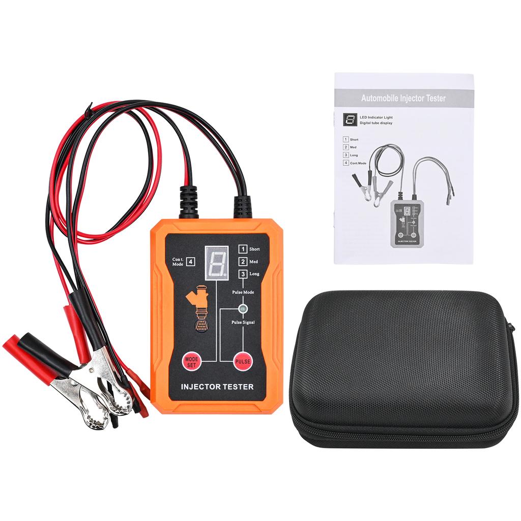 Fuel Injector Tester Cleaner Tool up to 8 Pulse Modes Injector Tester Short Circuit Protection 12V
