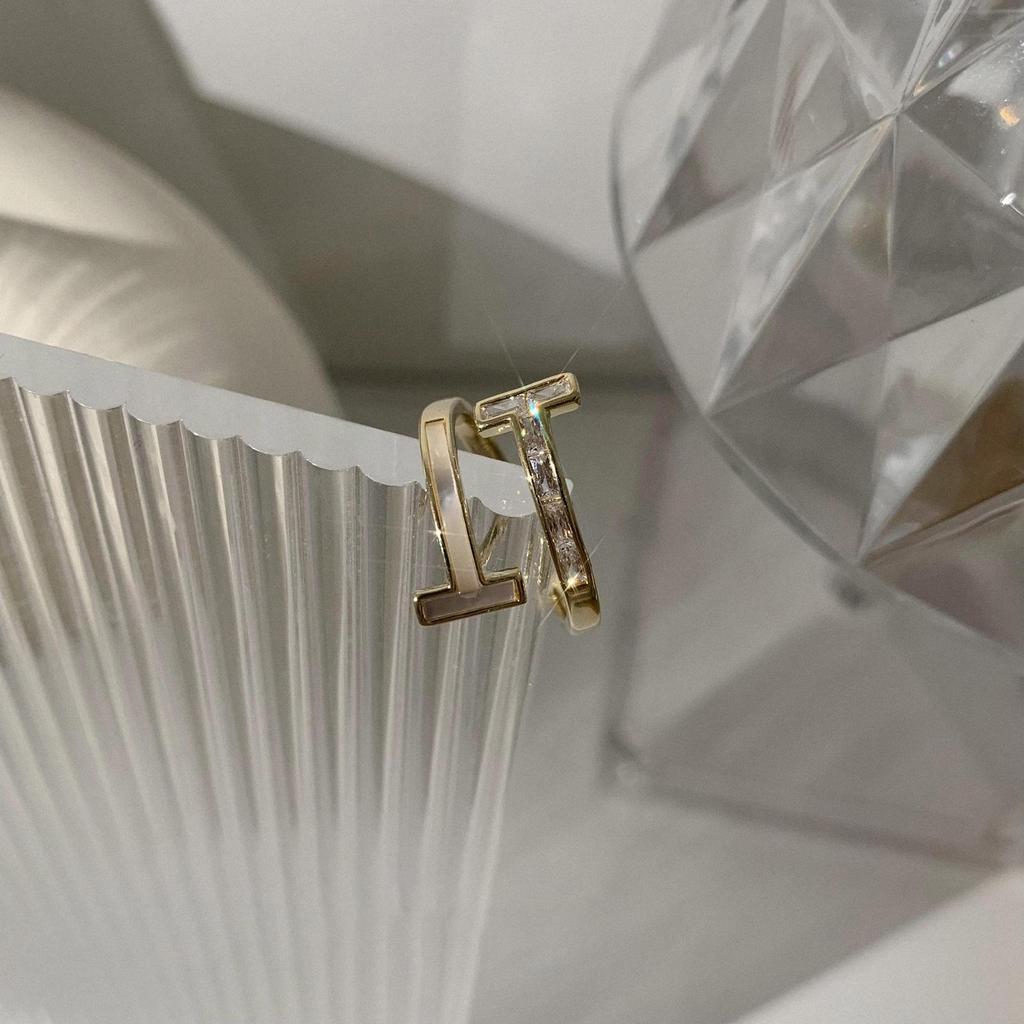 Retro Colored Diamond Drip Glaze Adjustable Ring - Fashionable and Unique High-End Jewelry for Women