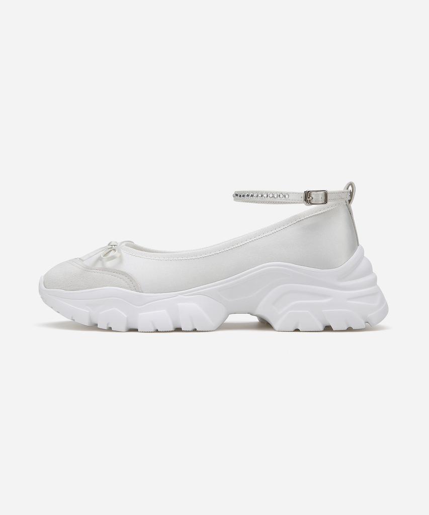 Salt And Chocolate Round Toe Cubic Strap Sneakers 412410001 (5.5Cm/2 Colors)
