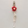 Cute Flower Dummy Nipple Holder Plastic Embroidery Pacifier Clips Baby Pacifier Chain  Newborn