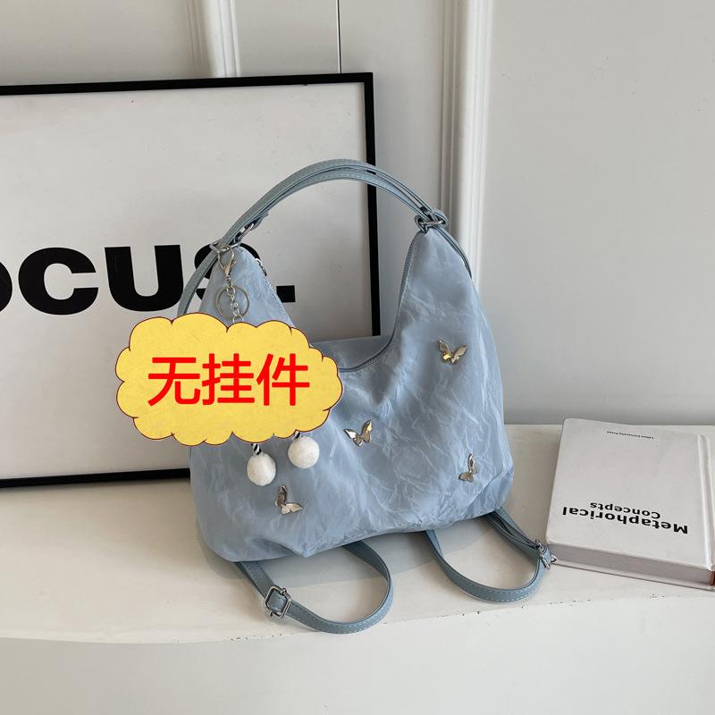 

Large capacity spring and summer bag 2025 new fashion commuter backpack multi-purpose single shoulder women s backpack синий