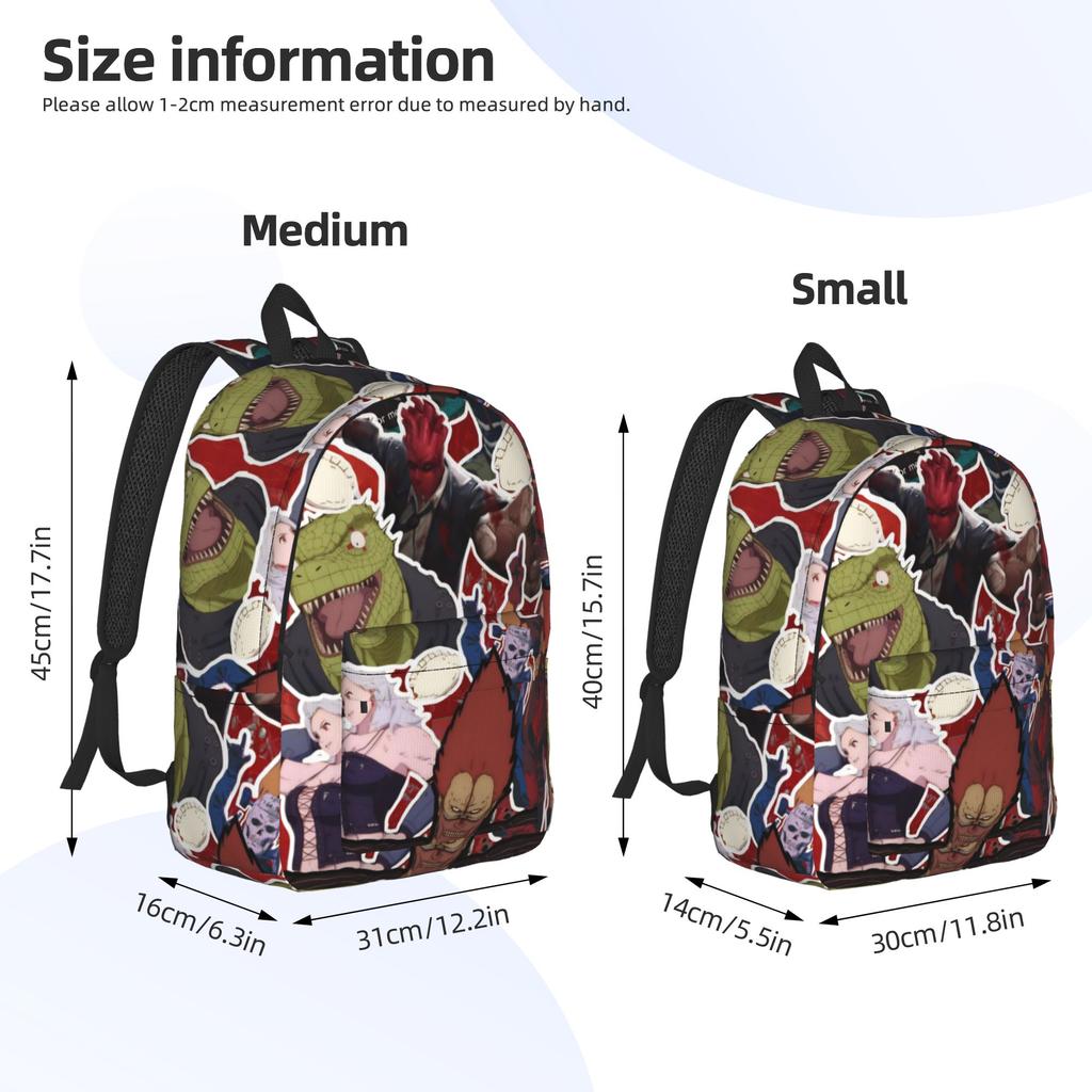 Dorohedoro Anime Backpack for Men Women Cool Student Business Daypack College Canvas Bags Outdoor