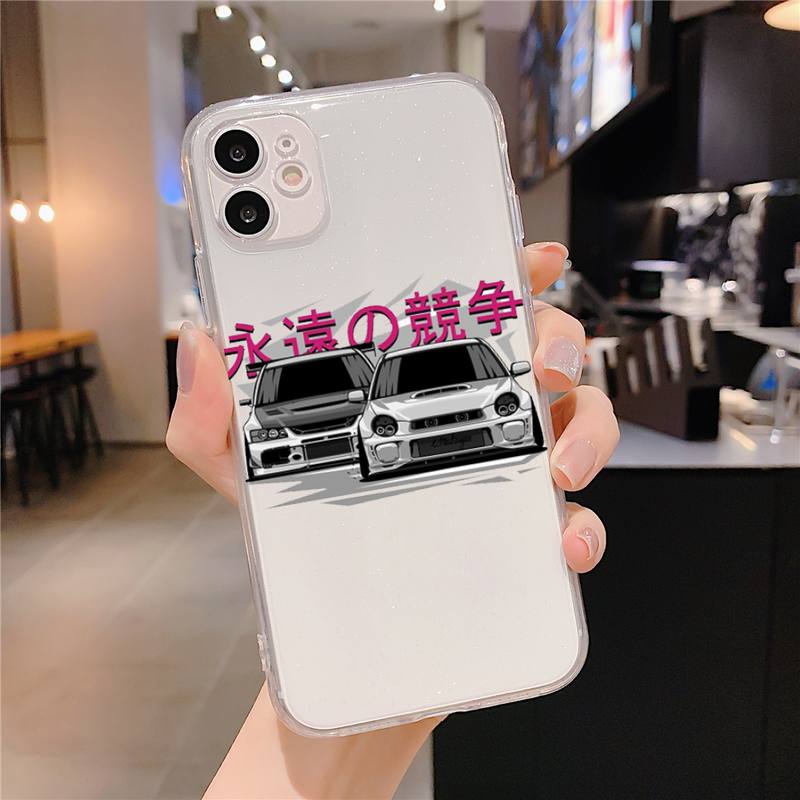 Auto jíst spát JDM Pouzdro na telefon pro iPhone 11 12 13 pro max 13mini X XS MAX 6s 7 7plus 8 8Plus XR Průhledné funda Capa