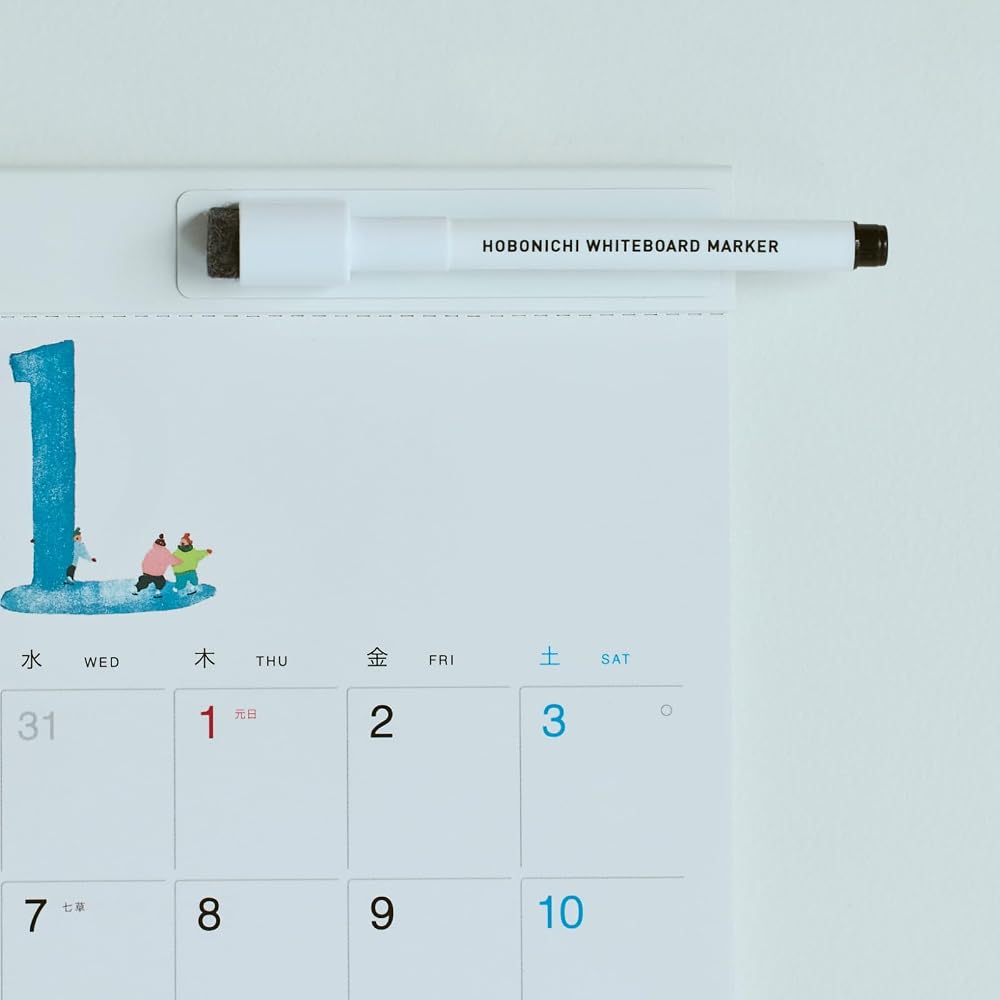 Hobonichi Whiteboard Calendar 2026 Medium Wall Mount