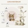 Cat Tree 105cm Cat Tower with Tunnel, Platforms Cat Scratching Post with Sisal Scratching Posts, for Cats up to 5 kg, Beige
