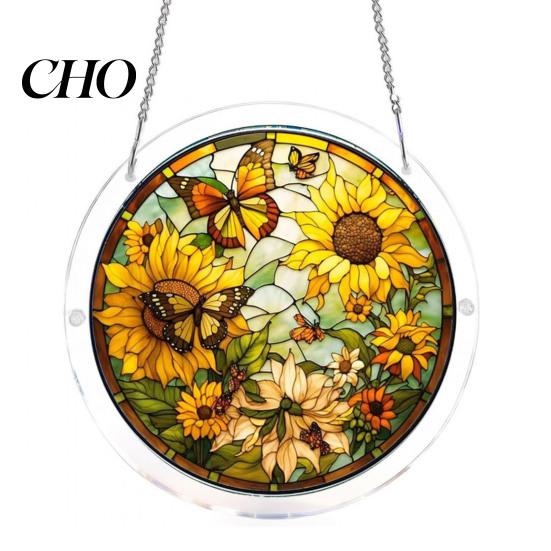 Puzzle For Adults Acrylic Jigsaw Suncatcher Colorful Cats Butterflies Flowers Window Hanging Ornament Stained Glass Style DIY Sun Catcher Kit