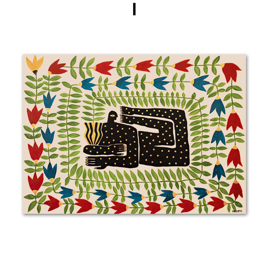 

Древний Египет красочный абстрактный плакат на скандинавскую тему тигр леопардовая фигура настенная художественная печать холст живопись Декор фотографии для гостиной 21x30cm No Framed