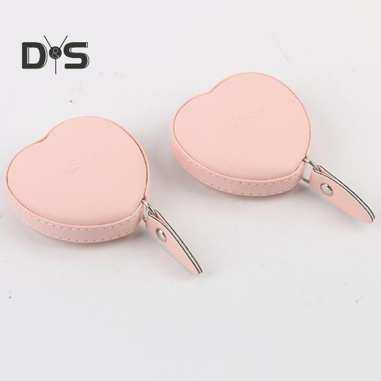 150 cm Herz-Maßband, einziehbar, weiches Mini-Maßband, tragbares Schneider-Nähtuch, Gewichtsverlust, Körpermaßband, flexibles Linealband