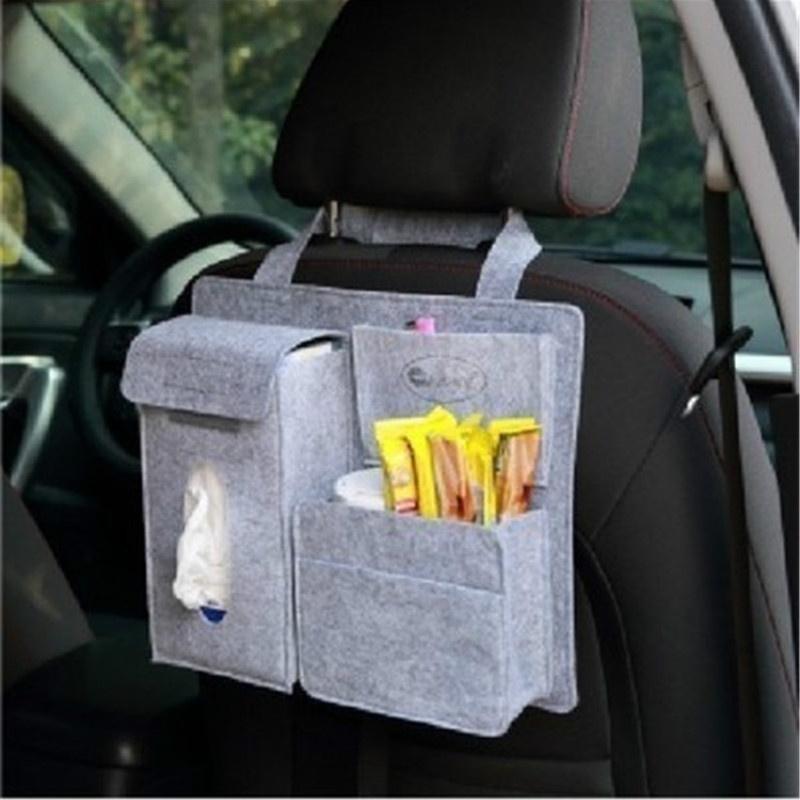 Car Styling Creative Felt Car Pumping Paper Box Universal Bags Hanging Debris Tissue Stowing Chair